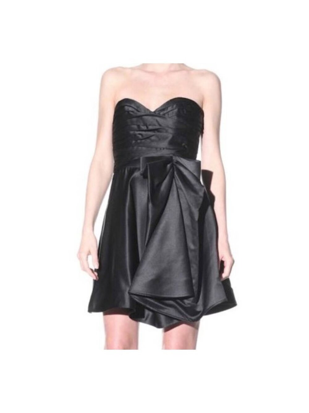 ABS Allen Schwartz Black Strapless Mini Dress Evening Formal NWT